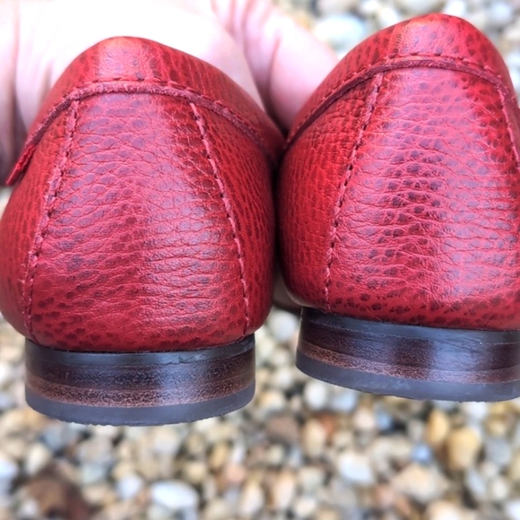 Like new Marc Joseph New York Grand St. Red Leather Loafers, sz 7.5 - Picture 4 of 9